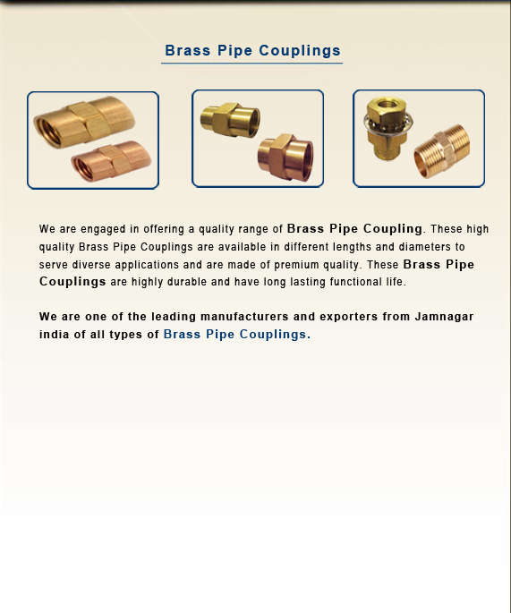 Brass Pipe Couplings